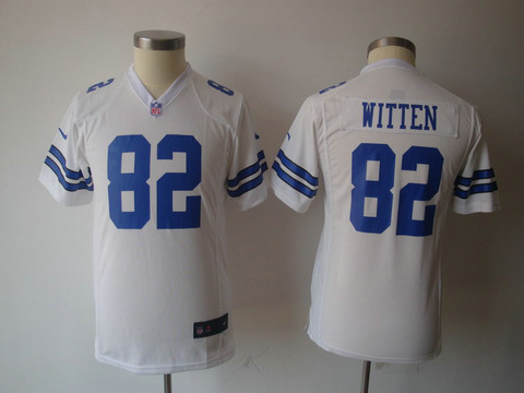Nike White Dallas Cowboys 82 Witten Youth Game NFL Jerseys